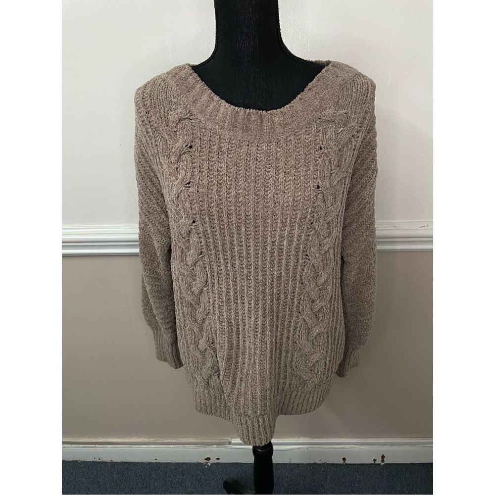 Express Tan Chenille Sweater Size Medium